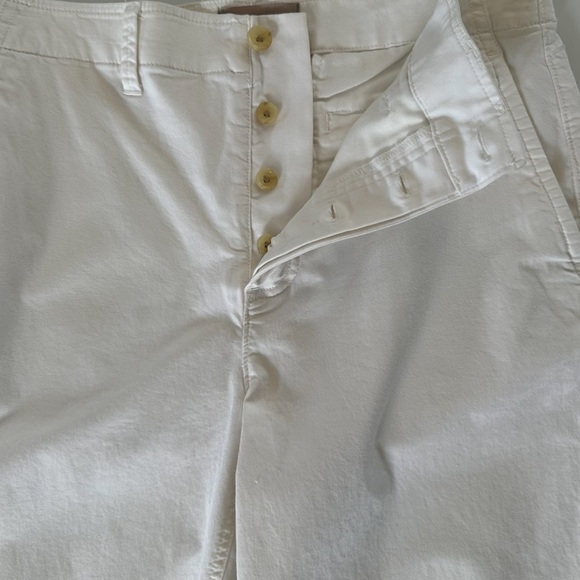 EVERLANE ORGANIC COTTON WHITE STRAIGHT LEG CROP PANTS SIZE 12 - Picture 8 of 13